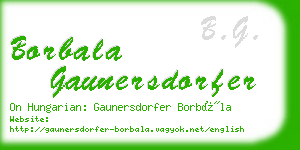 borbala gaunersdorfer business card